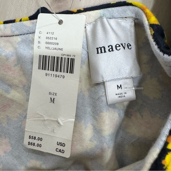 NWT Anthropologie Maeve One-Shoulder Ruffled Floral Top Women's Medium - Picture 9 of 13